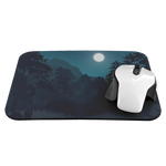Wildlife Night Mouse Pad - Forest Jungle Mouse Mat - Full Moon Bear MousePad - Home Office Decor - Desk Accessories - Mousepads Computer Accessory